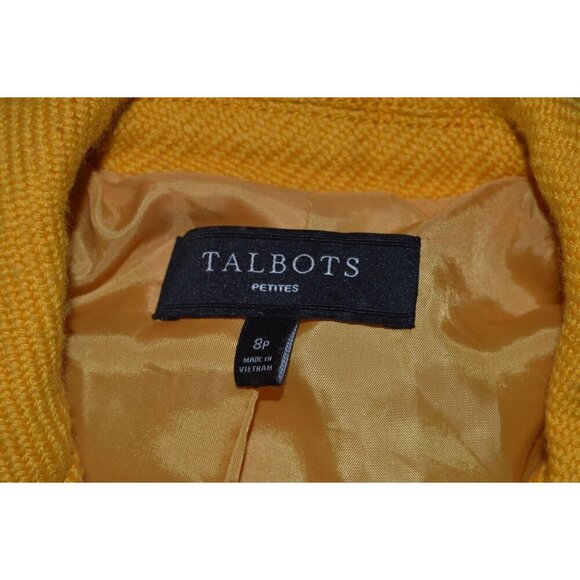 Talbots Plush Twill Jacket in English Mustard Womens Size 8 Petite Preppy Casual - Picture 6 of 10